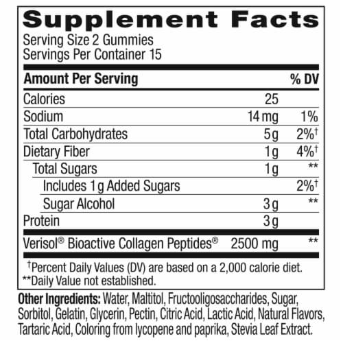 Olly Collagen Peach Gummy Rings Perspective: back
