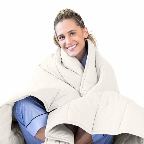 Luna Adult Breathable Cotton Weighted Blanket 80x60 In 20 Lbs
