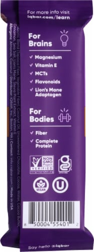 IQ Bar® Almond Butter Chip Protein Bar Perspective: back