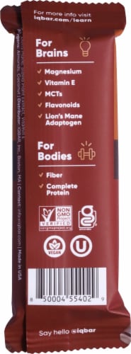 IQ Bar Chocolate Sea Salt Protein Bar Perspective: back
