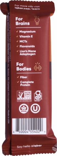 IQ Bar Chocolate Sea Salt Protein Bar Perspective: back