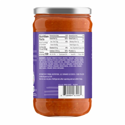Primal Kitchen No Dairy Vodka Sauce Perspective: back