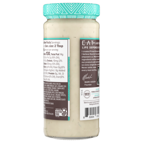 Primal Kitchen® Avocado Oil Tartar Sauce Perspective: back