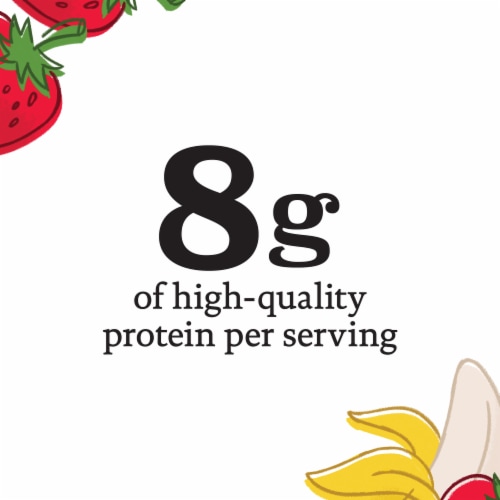 siggi’s Strawberry Banana Reduced Fat Yogurt Pouches, 3.5 oz, 4 ct Pack Perspective: back