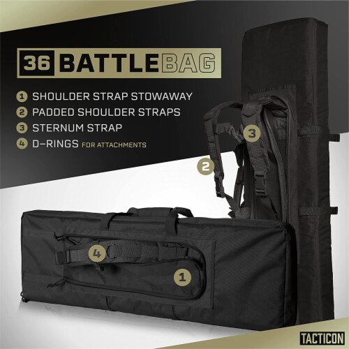 Tacticon Armament Battle Bag 36 Inch Tactical Double Slot Bag Gear Case, Black, 1 Piece Fred Meyer