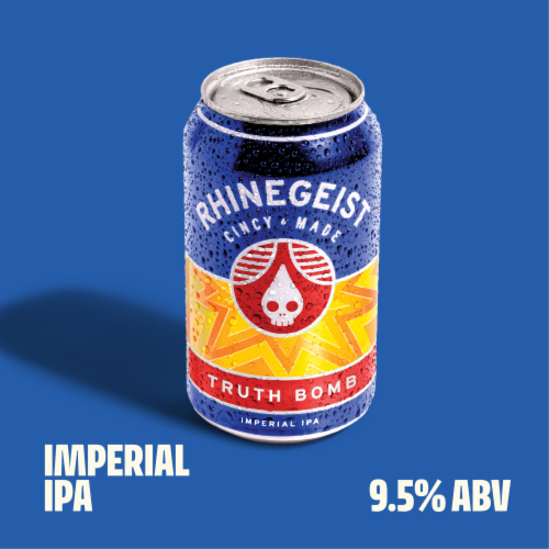 Rhinegeist Truth Bomb Imperial IPA Cans Perspective: back