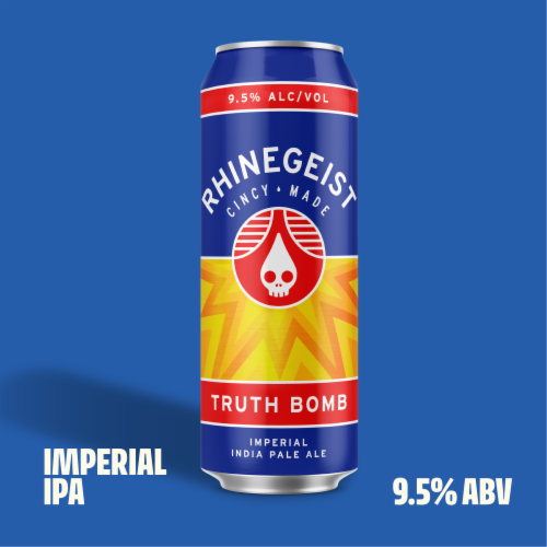 Rhinegeist Truth Bomb Imperial India Pale Ale Can Perspective: back