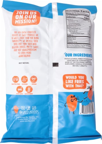 Spudsy™ Sea Salt Sweet Potato Fries Chips Perspective: back