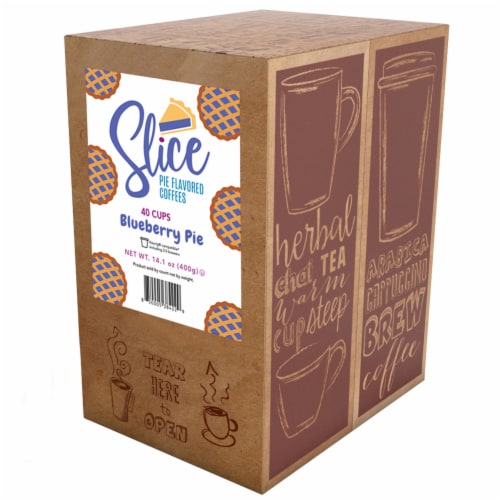 Slice Flavored Coffee Pods for Keurig K Cup Brewers, Blueberry Pie, 40 Count Perspective: back