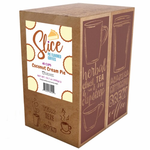 Slice Flavored Coffee Pods for Keurig K Cup Brewers,Coconut Cream Pie, 40 Count Perspective: back