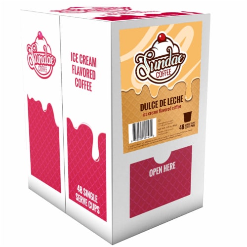 Sundae Ice Cream Flavored Coffee Pods, 2.0 Keurig K-Cup Compatible, Dulce de Leche, 48 Count Perspective: back