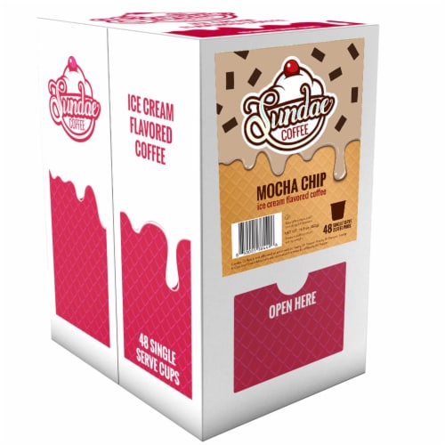 Sundae Ice Cream Flavored Coffee Pods, 2.0 Keurig K-Cup Compatible, Mocha Chip, 48 Count Perspective: back