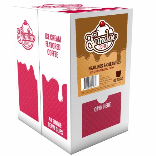 Sundae Ice Cream Flavored Coffee Pods,for 2.0 Keurig, Pralines and Cream, 48 Count Perspective: back