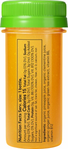 So Good So You® Pineapple Ginger Energy Drink Shot Bottle Perspective: back