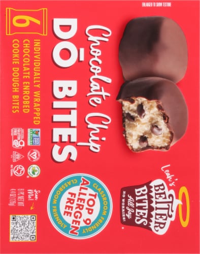 Leah's Better Bites Bakery Chocolate Chip Cookie Dough Bites Perspective: back