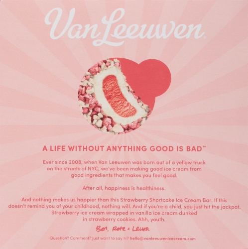 Van Leeuwen® Strawberry Shortcake French Ice Cream Bar Perspective: back