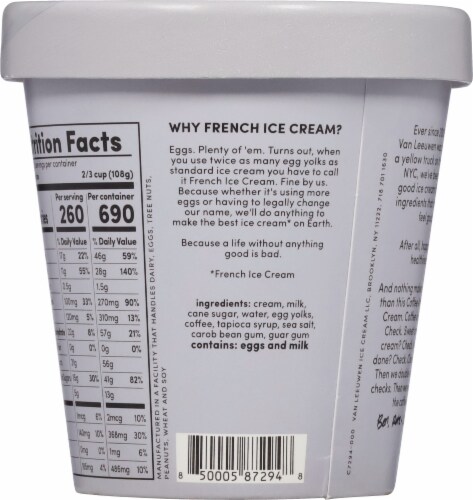 Van Leeuwen® Coffee Affogato French Ice Cream Pint Perspective: back