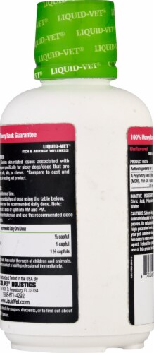 Liquid-Vet® Unflavored Itch & Allergy Wellness Dog Supplement Perspective: back