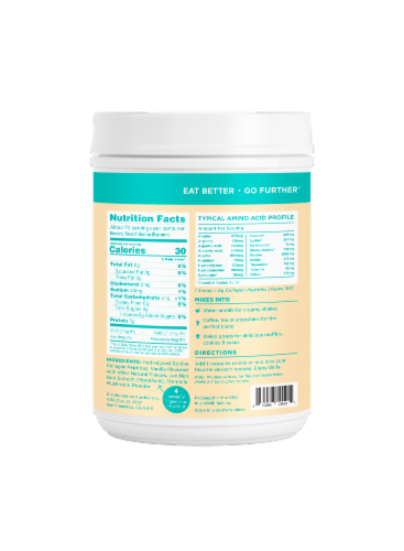 Further Food™ Vanilla Collagen + Beauty Mushroom 8000mg Perspective: back