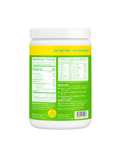 Further Food™ Matcha Collagen + Cordyceps Mushrooms Perspective: back
