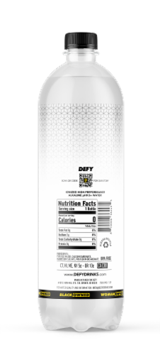 DEFY® Alkaline 9.5+ pH Purified Bottled Water Perspective: back