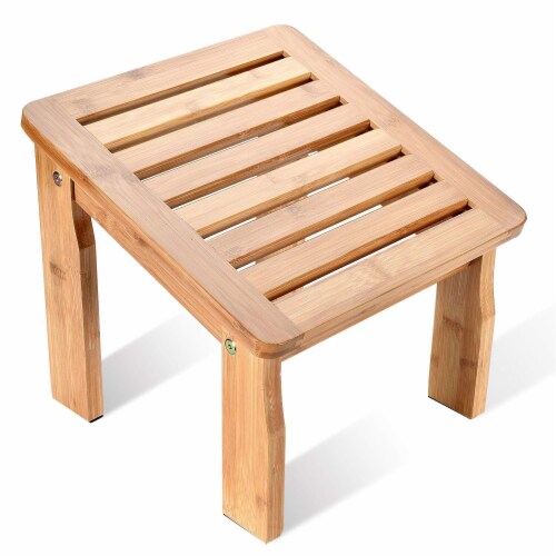 Small bamboo sales shower bench