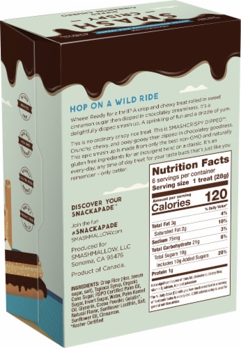 SMASHMALLOW SmashCrispy DIPPED Cinnamon Churro Rice Treat Perspective: back