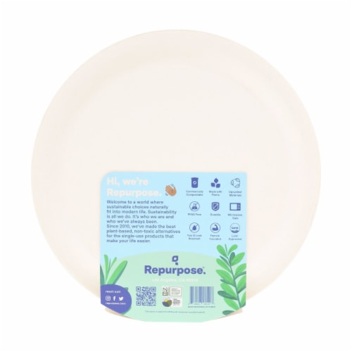 Repurpose® Compostable Heavy Duty Plates Perspective: back
