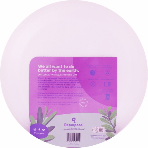 Repurpose® Compostable Heavy Duty Plates Perspective: back