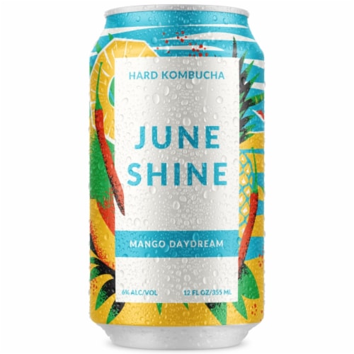 JuneShine Mango Daydream Hard Kombucha Perspective: back