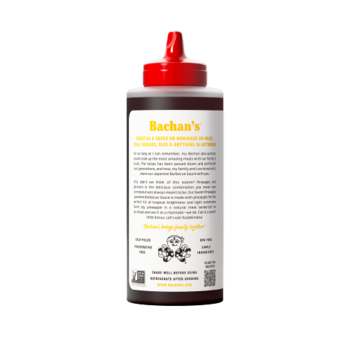 Bachan's® Sweet Pineapple Japanese BBQ Sauce Perspective: back