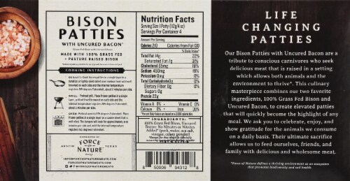 Force Of Nature Bison Patties Perspective: back