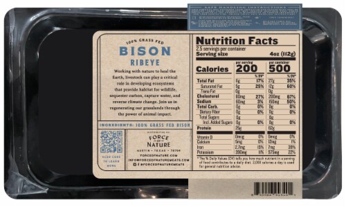Force of Nature Bison Ribeye Perspective: back
