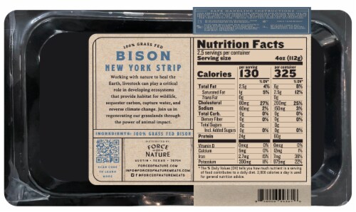 Force of Nature Bison New York Strip Perspective: back