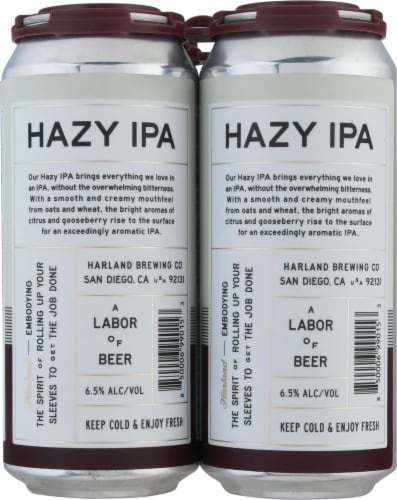 Harland Brewing Hazy IPA Beer Perspective: back