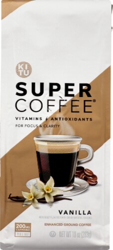 Super Coffee Vanilla Enhanced Ground Coffee Perspective: back