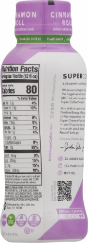 Super Coffee® Cinnamon Roll Enhanced Coffee Drink Perspective: back