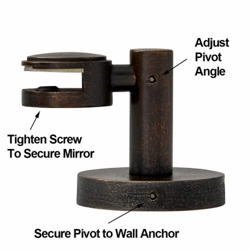Tilting mirror clearance hardware