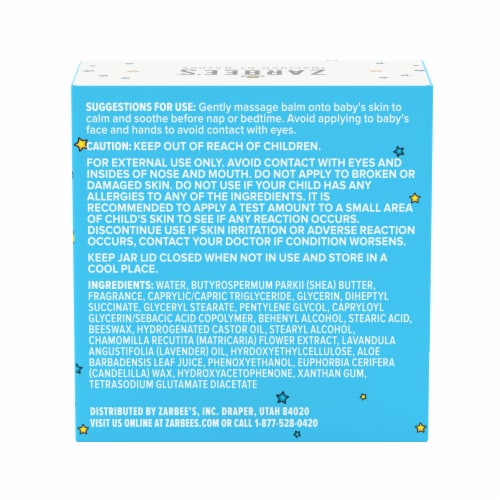 Zarbee's® Baby Calming Massaging Balm Perspective: back