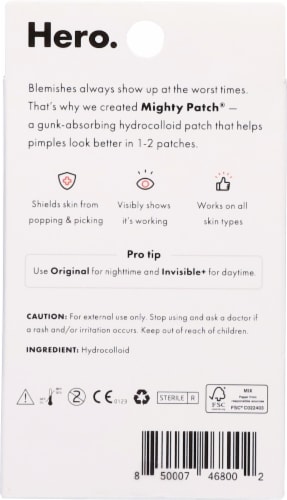 Hero Cosmetics Mighty Patch® Duo - 6 Original + 6 Invisible Patches Perspective: back