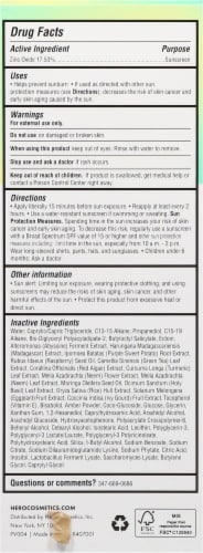 Hero Cosmetics Force Shield Sunscreen Broad Spectrum SPF 30 Perspective: back