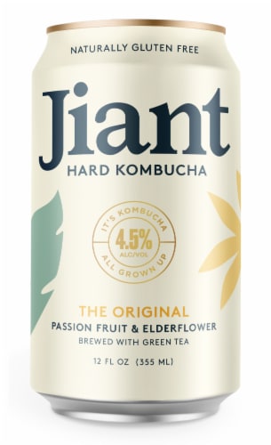 Jiant Passion Fruit & Elderflower Hard Kombucha Perspective: back