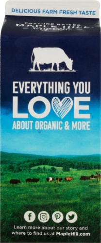 Maple Hill® Organic Sugar Free Reduced Fat Milk Perspective: back