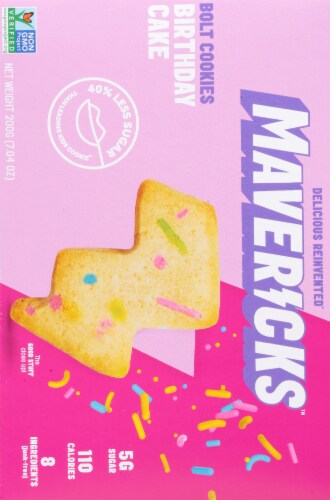 Mavericks™ Birthday Cake Bolt Cookies Perspective: back
