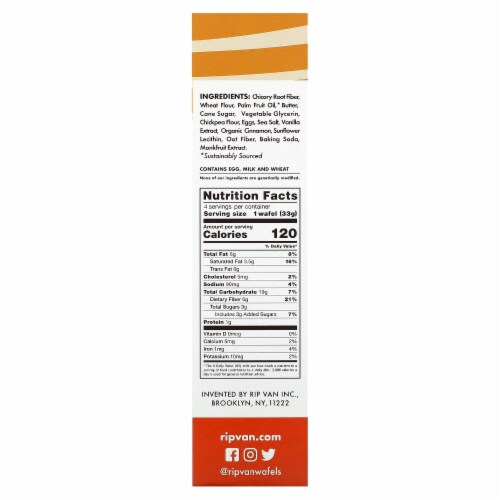 Rip Van Wafels Dutch Caramel & Vanilla 4 Pack - 1.16 oz (33 g) Each Perspective: back