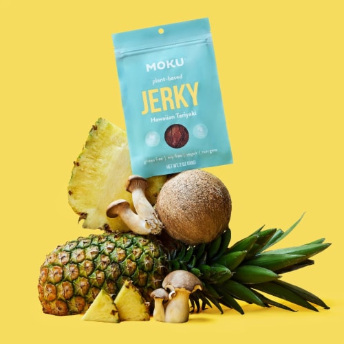 Moku Plant-Based Mushroom Jerky - Hawaiian Teriyaki Non-GMO Vegan Soy-Free - FREE Shipping Perspective: back
