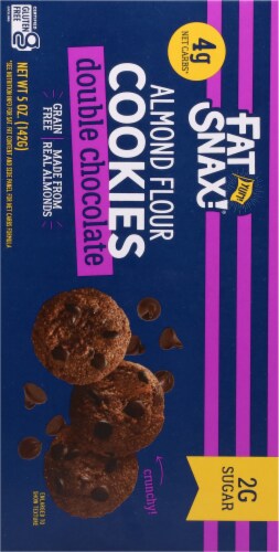 Fat Snax!® Gluten Free Mini Double Chocolate Cookies Perspective: back