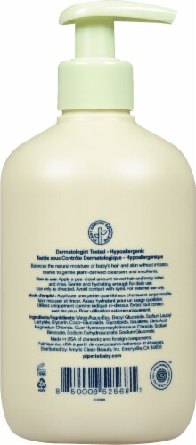 Pipette Fragrance Free Baby Shampoo + Wash Perspective: back
