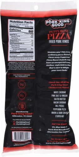 Pork King Good® Pepperoni Pizza Pork Rinds Perspective: back