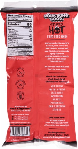 Pork King Good® Stupid Hot Pork Rinds Perspective: back